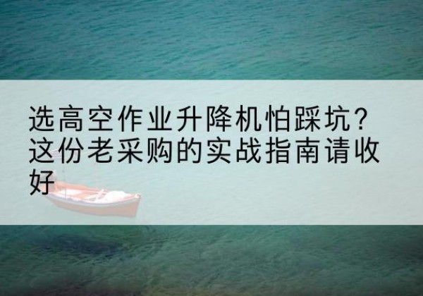 湘东高空作业升降机厂家推荐-选高空作业升降机怕踩坑？这份老采购的实战指南请收好